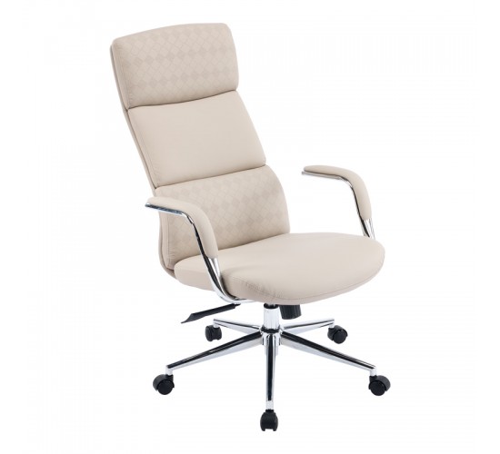 Καρέκλα γραφείου διευθυντή Bendona pu σε μπεζ απόχρωση 71x78x119-127εκ Υλικό: METAL - PU 033-000035