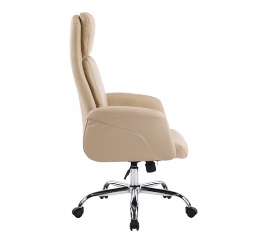 Καρέκλα γραφείου διευθυντή Derjio μπεζ pu 68x66x115εκ Υλικό: METAL - PU 033-000036