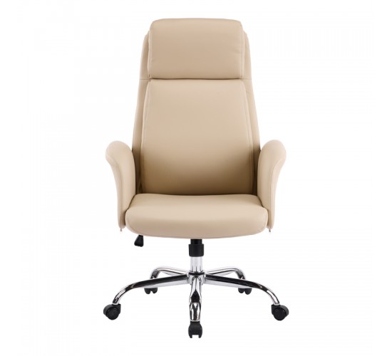 Καρέκλα γραφείου διευθυντή Derjio μπεζ pu 68x66x115εκ Υλικό: METAL - PU 033-000036