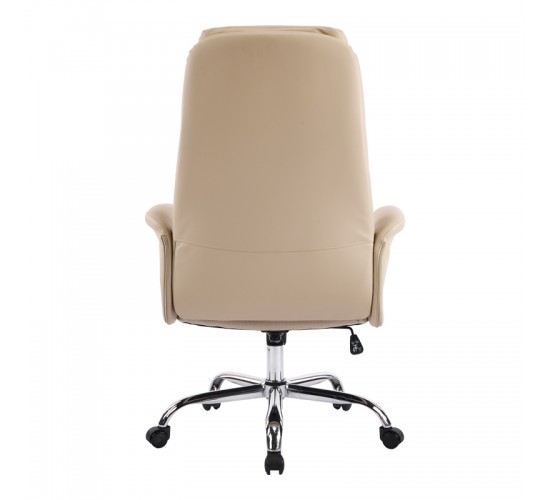 Καρέκλα γραφείου διευθυντή Derjio μπεζ pu 68x66x115εκ Υλικό: METAL - PU 033-000036