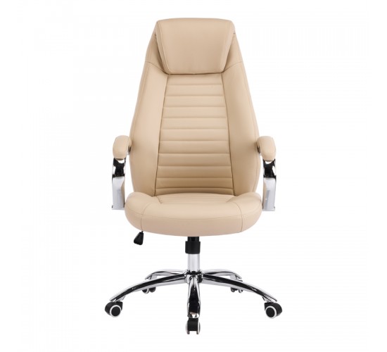 Καρέκλα γραφείου διευθυντή Sonar μπεζ pu 61x57x120-128εκ Υλικό: METAL - PU 033-000037