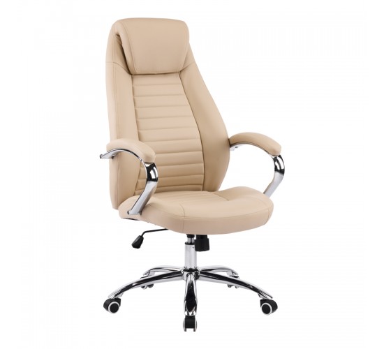 Καρέκλα γραφείου διευθυντή Sonar μπεζ pu 61x57x120-128εκ Υλικό: METAL - PU 033-000037