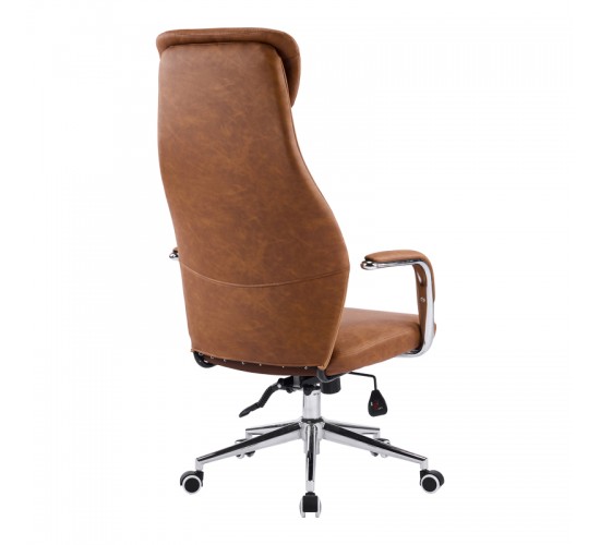 Καρέκλα γραφείου διευθυντή Ferka καφέ pu 64x71x120-128εκ Υλικό: METAL - PU 033-000038