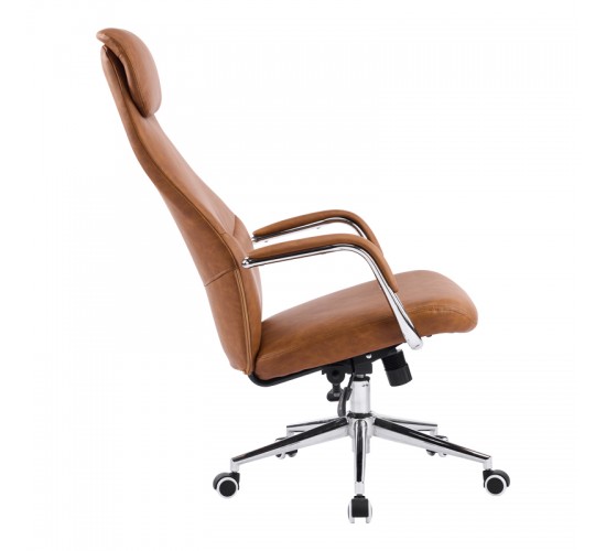 Καρέκλα γραφείου διευθυντή Ferka καφέ pu 64x71x120-128εκ Υλικό: METAL - PU 033-000038