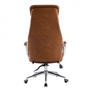 Καρέκλα γραφείου διευθυντή Ferka καφέ pu 64x71x120-128εκ Υλικό: METAL - PU 033-000038