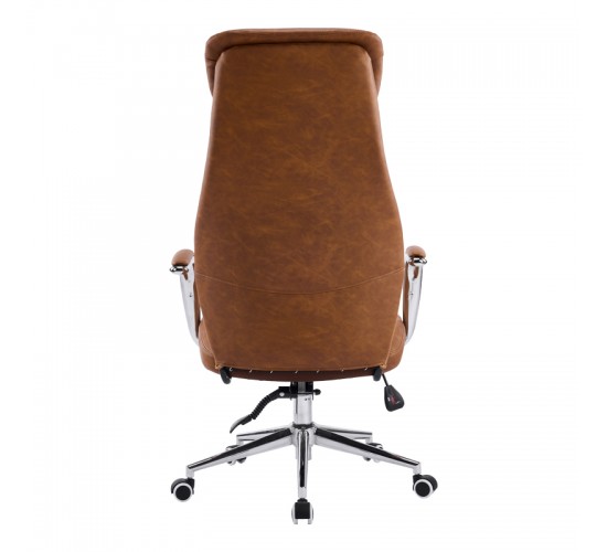 Καρέκλα γραφείου διευθυντή Ferka καφέ pu 64x71x120-128εκ Υλικό: METAL - PU 033-000038