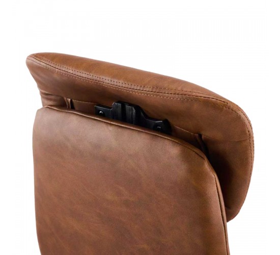 Καρέκλα γραφείου διευθυντή Ferka καφέ pu 64x71x120-128εκ Υλικό: METAL - PU 033-000038