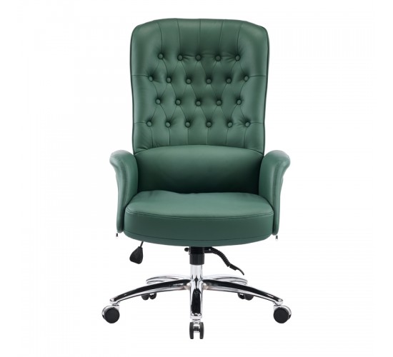 Καρέκλα γραφείου διευθυντή Kaline πράσινο pu 69x79x115-123εκ Υλικό: METAL - PU 033-000039