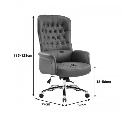 Καρέκλα γραφείου διευθυντή Kaline πράσινο pu 69x79x115-123εκ Υλικό: METAL - PU 033-000039