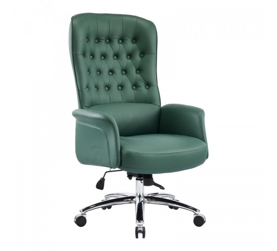 Καρέκλα γραφείου διευθυντή Kaline πράσινο pu 69x79x115-123εκ Υλικό: METAL - PU 033-000039