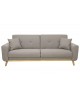Καναπές-κρεβάτι Carmelo με μπεζ ύφασμα 214x80x86εκ Υλικό: WOOD.FABRIC 035-000012