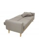 Καναπές-κρεβάτι Carmelo με μπεζ ύφασμα 214x80x86εκ Υλικό: WOOD.FABRIC 035-000012