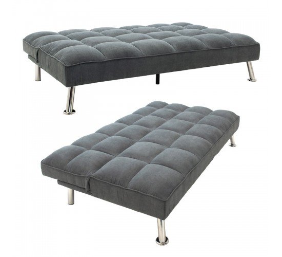Καναπές-κρεβάτι Rebel 3θέσιος με ύφασμα ανθρακί 189x92x82εκ Υλικό: FABRIC 035-000020
