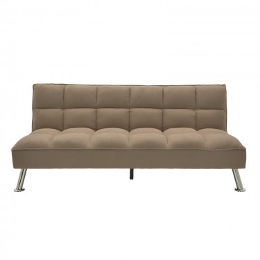 Καναπές-κρεβάτι Rebel 3θέσιος με ύφασμα μπεζ-καφέ 189x92x82εκ Υλικό: FABRIC 035-000021