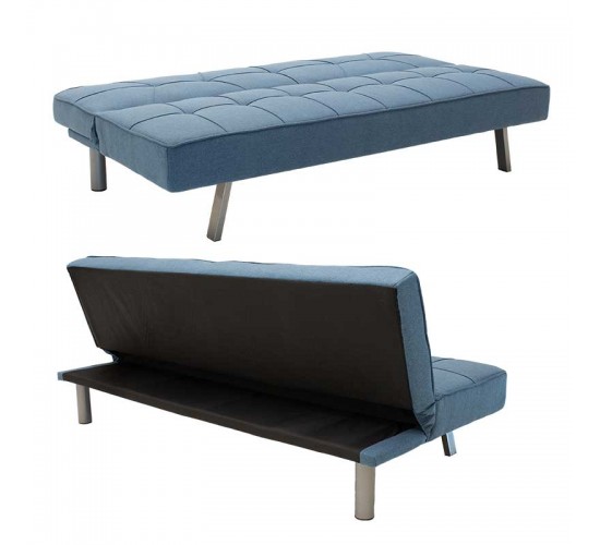 Καναπές-κρεβάτι Travis 3θέσιος με ύφασμα ανοικτό μπλε 175x83x74εκ Υλικό: FABRIC 035-000024