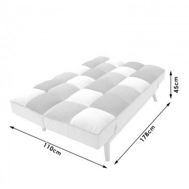 Καναπές - κρεβάτι Andy 3θέσιος με ύφασμα πολύχρωμο 178x91x86εκ Υλικό: FABRIC 035-000026