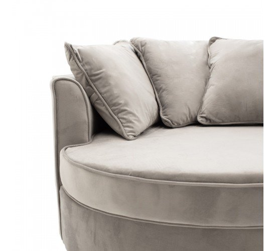 Πολυθρόνα-καναπές Ophelia βελούδο γκρι 123x120x85εκ Υλικό: VELVET 035-000038