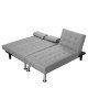 Γωνιακός καναπές-κρεβάτι αριστερή γωνία Brisk γκρι ύφασμα 200x146x75εκ Υλικό: FABRIC -  BEDS 035-000069