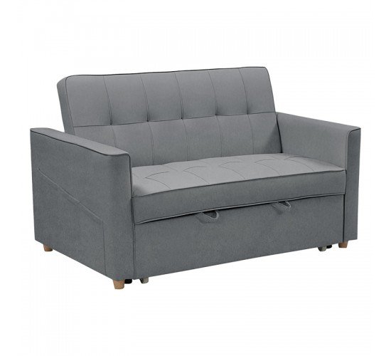 Καναπές-κρεβάτι Commit 2θέσιος ύφασμα ανθρακί 142x93x90εκ Υλικό: FABRIC 035-000072
