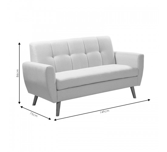 Καναπές Decency 2θέσιος ύφασμα μπεζ 149x75x86εκ Υλικό: FABRIC 035-000075 Καναπές Decency 2θέσιος ύφασμα μπεζ 149x75x86εκ Υλικό: FABRIC 035-000075