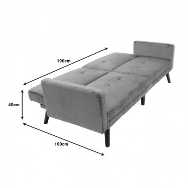 Καναπές γωνία-κρεβάτι με υποπόδιο Dream σάπιο μήλο βελούδο 209x157x80εκ Υλικό: VELVET 035-000086