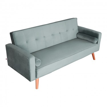 Καναπές-κρεβάτι Success 3θέσιος βελούδο σε μέντα απόχρωση 190x80x84εκ Υλικό: VELVET FABRIC - WOOD - FOAM 035-000098