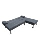 Γωνιακός καναπές-κρεβάτι αναστρέψιμος Brisk ύφασμα με ανθρακί απόχρωση 200x146x75εκ Υλικό: wood frame S-spring foam fabric plastic leg metal leg 035-000106