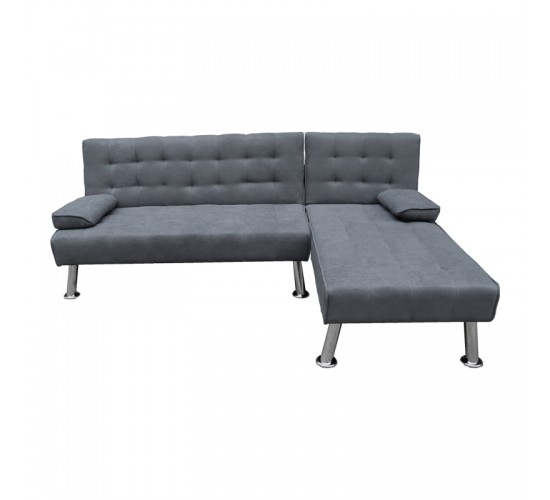 Γωνιακός καναπές-κρεβάτι αναστρέψιμος Brisk ύφασμα με ανθρακί απόχρωση 200x146x75εκ Υλικό: wood frame S-spring foam fabric plastic leg metal leg 035-000106