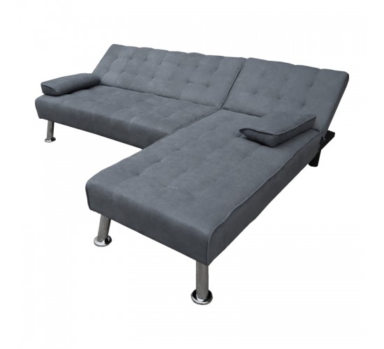 Γωνιακός καναπές-κρεβάτι αναστρέψιμος Brisk ύφασμα με ανθρακί απόχρωση 200x146x75εκ Υλικό: wood frame S-spring foam fabric plastic leg metal leg 035-000106