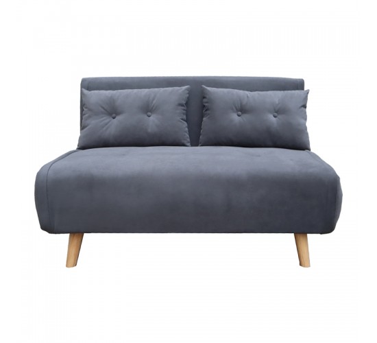 Καναπές-κρεβάτι Josuane I διθέσιος ύφασμα σε ανθρακί απόχρωση 122x80x81εκ Υλικό: fabric-wood legs-wooden frame 035-000107