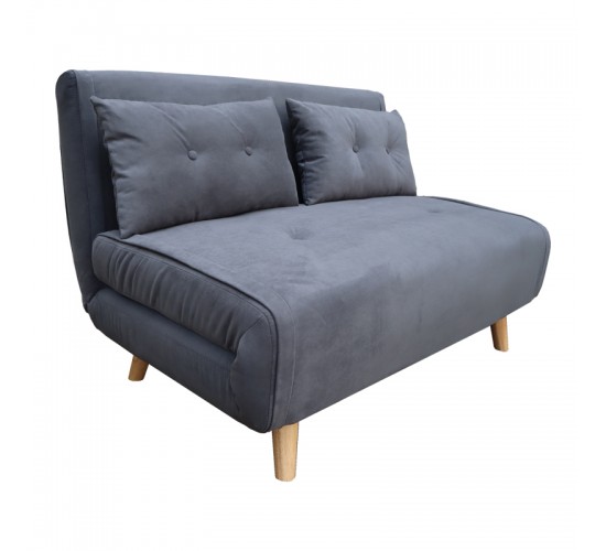 Καναπές-κρεβάτι Josuane I διθέσιος ύφασμα σε ανθρακί απόχρωση 122x80x81εκ Υλικό: fabric-wood legs-wooden frame 035-000107
