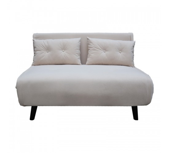 Καναπές-κρεβάτι Josuane I διθέσιος βελούδο σε γκρι απόχρωση 122x80x81εκ Υλικό: velvet-wood legs-wooden frame 035-000108