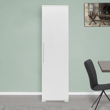 Στήλη Diamond1 λευκό gloss 50x35x187εκ Υλικό: CLIPBOARD 16mm WITH MELAMINE 039-000153