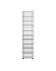 Έπιπλο εισόδου-παπουτσοθήκη Kanav με καθρέπτη 20 ζεύγων λευκό 45x36x187εκ Υλικό: CLIPBOARD WITH MELAMINE COATING 039-000193