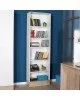 Βιβλιοθήκη Bator σε λευκό- oak χρώμα 60x26x197εκ Υλικό: particle board 039-000204 Βιβλιοθήκη Bator σε λευκό- oak χρώμα 60x26x197εκ Υλικό: particle board 039-000204