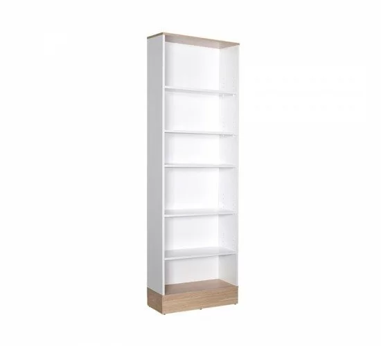 Βιβλιοθήκη Bator σε λευκό- oak χρώμα 60x26x197εκ Υλικό: particle board 039-000204 Βιβλιοθήκη Bator σε λευκό- oak χρώμα 60x26x197εκ Υλικό: particle board 039-000204