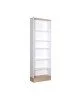 Βιβλιοθήκη Bator σε λευκό- oak χρώμα 60x26x197εκ Υλικό: particle board 039-000204 Βιβλιοθήκη Bator σε λευκό- oak χρώμα 60x26x197εκ Υλικό: particle board 039-000204