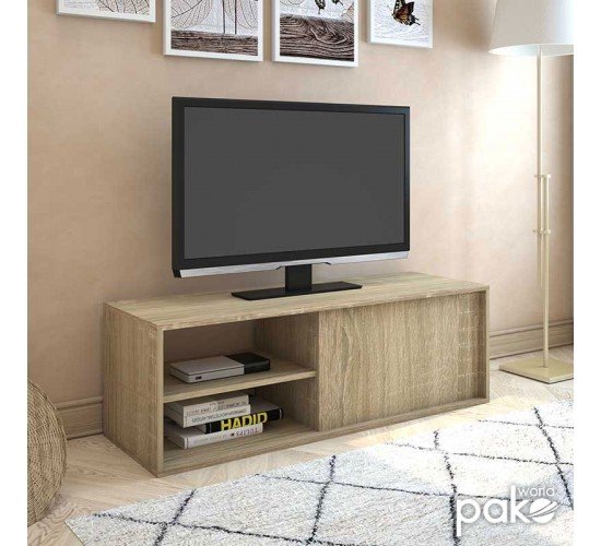 Έπιπλο τηλεόρασης ECO TV χρώμα sonoma 120x40x38 εκ Υλικό: MELAMINE 16mm. 043-000073