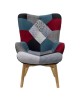 Πολυθρόνα Kido υφασμάτινη χρώμα patchwork Υλικό: WOOD.FABRIC 046-000001 Πολυθρόνα Kido υφασμάτινη χρώμα patchwork Υλικό: WOOD.FABRIC 046-000001