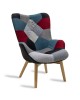 Πολυθρόνα Kido υφασμάτινη χρώμα patchwork Υλικό: WOOD.FABRIC 046-000001 Πολυθρόνα Kido υφασμάτινη χρώμα patchwork Υλικό: WOOD.FABRIC 046-000001