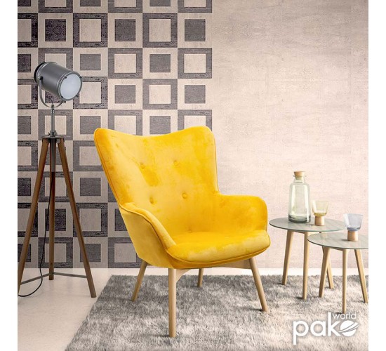 Πολυθρόνα Kido βελούδο χρώμα κίτρινο Υλικό: FABRIC VELVET 046-000003 Πολυθρόνα Kido βελούδο χρώμα κίτρινο Υλικό: FABRIC VELVET 046-000003