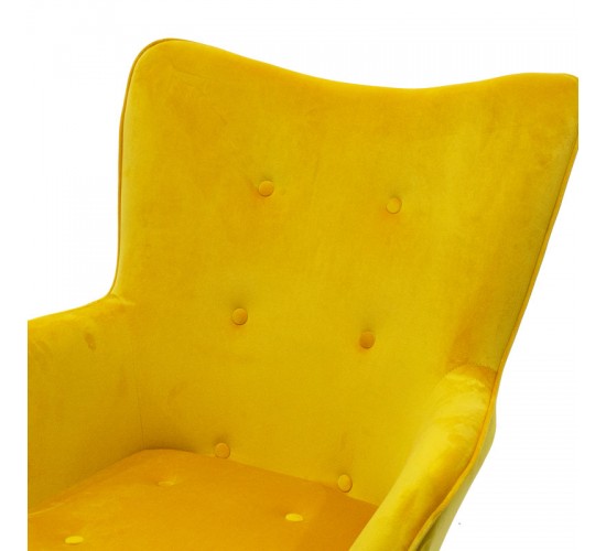 Πολυθρόνα Kido βελούδο χρώμα κίτρινο Υλικό: FABRIC VELVET 046-000003 Πολυθρόνα Kido βελούδο χρώμα κίτρινο Υλικό: FABRIC VELVET 046-000003