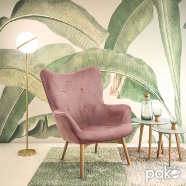 Πολυθρόνα Kido βελούδο χρώμα σάπιο μήλο Υλικό: FABRIC VELVET 046-000006