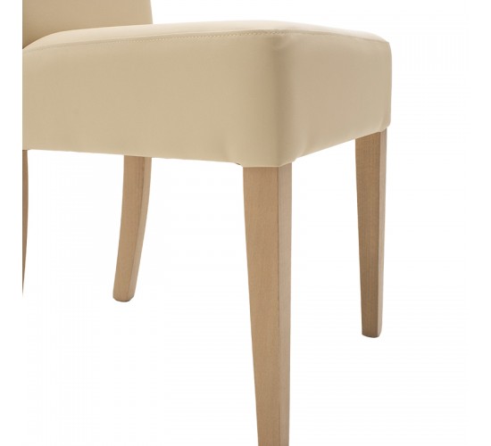 Καρέκλα Ditta PU εκρού- πόδι μασίφ ξύλο sonoma Υλικό: PU - SOLID WOOD BEECH 047-000030 Καρέκλα Ditta PU εκρού- πόδι μασίφ ξύλο sonoma Υλικό: PU - SOLID WOOD BEECH 047-000030