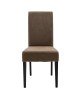 Καρέκλα Ditta ύφασμα ανοικτό καφέ-πόδι μασίφ ξύλο μαύρο Υλικό: FABRIC - SOLID WOOD BEECH 047-000048