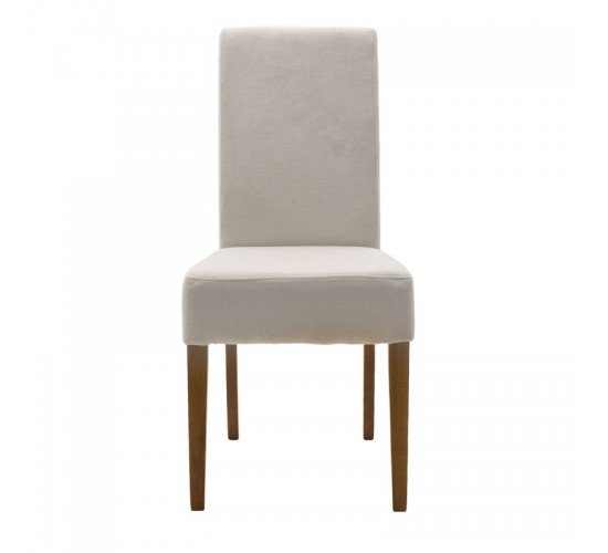 Καρέκλα Ditta ύφασμα γκρι-πόδι μασίφ ξύλο καρυδί Υλικό: FABRIC - SOLID WOOD BEECH 047-000056