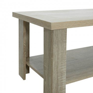Τραπέζι σαλονιού RIANO χρώμα sonoma 89,5x49,5x42,5εκ Υλικό: MELAMINE 16mm & TOP 3CM - 3D PAPER WOOD 049-000024