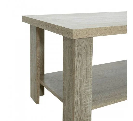 Τραπέζι σαλονιού RIANO χρώμα sonoma 89,5x49,5x42,5εκ Υλικό: MELAMINE 16mm & TOP 3CM - 3D PAPER WOOD 049-000024 Τραπέζι σαλονιού RIANO χρώμα sonoma 89,5x49,5x42,5εκ Υλικό: MELAMINE 16mm & TOP 3CM - 3D PAPER WOOD 049-000024