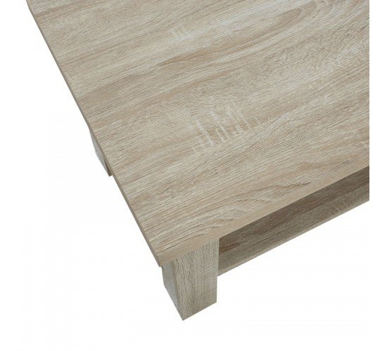 Τραπέζι σαλονιού RIANO χρώμα sonoma 89,5x49,5x42,5εκ Υλικό: MELAMINE 16mm & TOP 3CM - 3D PAPER WOOD 049-000024