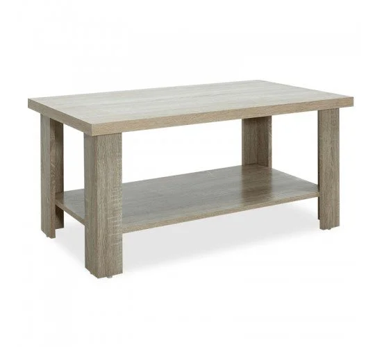 Τραπέζι σαλονιού RIANO χρώμα sonoma 89,5x49,5x42,5εκ Υλικό: MELAMINE 16mm & TOP 3CM - 3D PAPER WOOD 049-000024 Τραπέζι σαλονιού RIANO χρώμα sonoma 89,5x49,5x42,5εκ Υλικό: MELAMINE 16mm & TOP 3CM - 3D PAPER WOOD 049-000024
